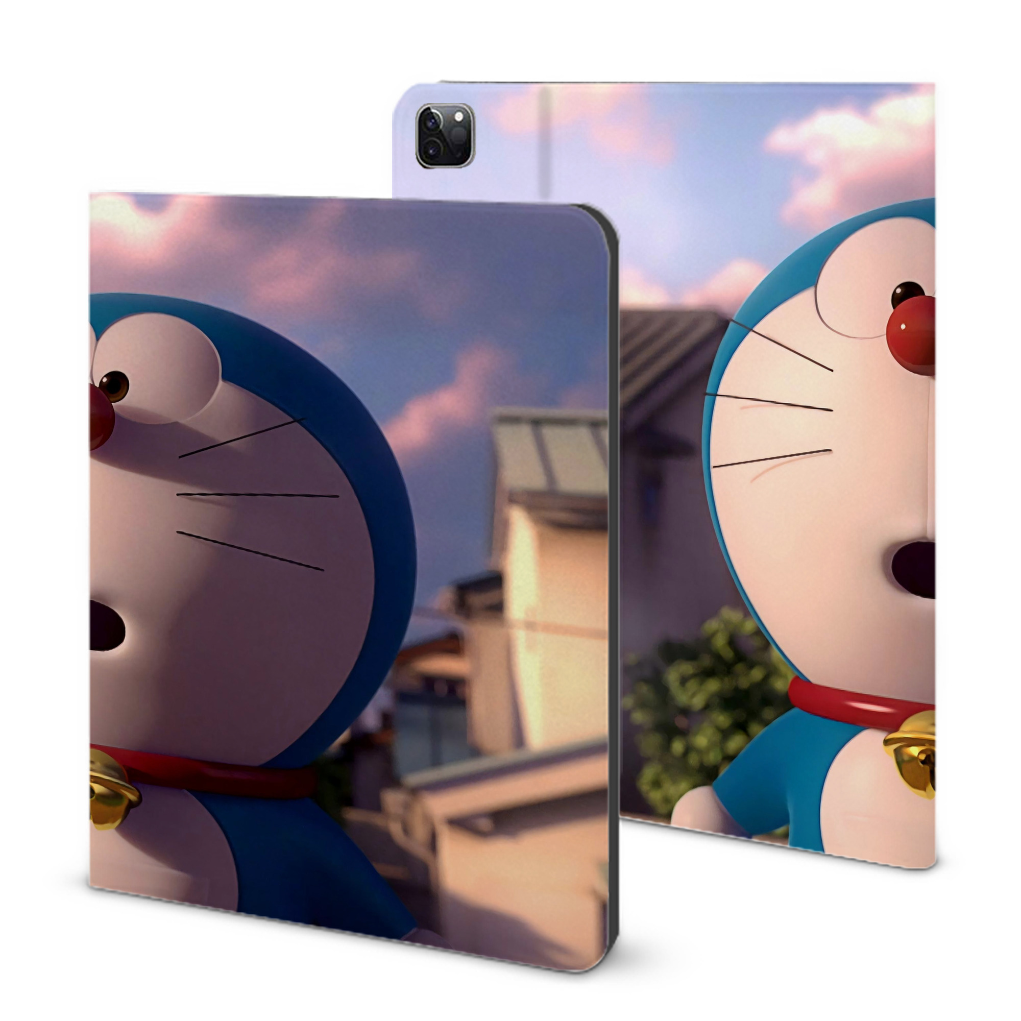 （画像用） ドラえもん Doraemon IPad ケース ブック型 PUレザー TPU 耐衝撃 軽量 薄型 ペン収納なし 全面保護 IPad 各モデル対応